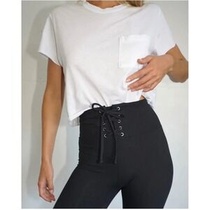 LNA Dovie Lace Up Legging-Black‎ Size Medium